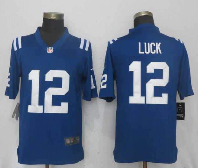 Men Indianapolis Colts #12 Luck Blue Vapor Untouchable Limited Player Nike NFL Jerseys->women nfl jersey->Women Jersey